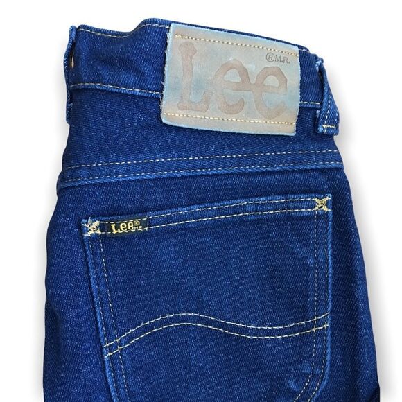 VINTAGE Lee High Rise Wide Leg Dark Blue Jeans - Picture 2 of 8